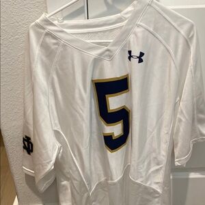 Under Armour White Notre Dame Football Jersey - size XL